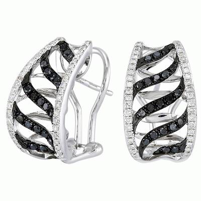 Золотые серьги с бриллиантами K196119L