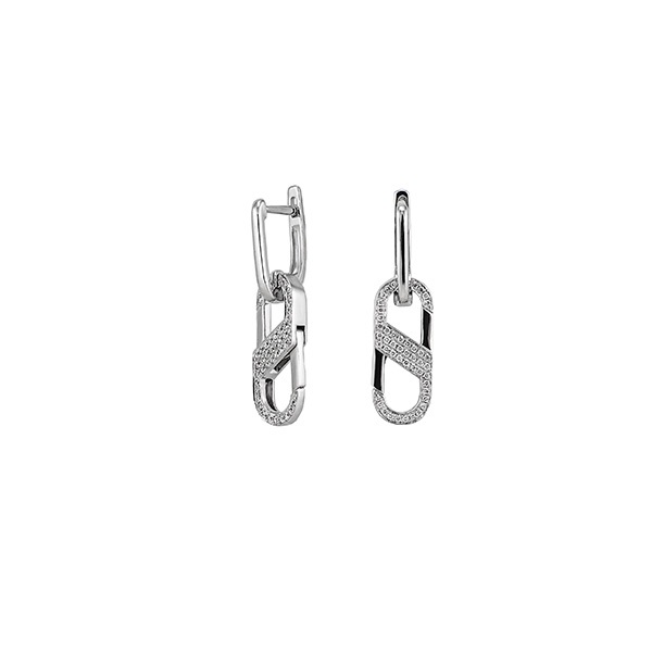 Золотые серьги с бриллиантами E101-E49324W