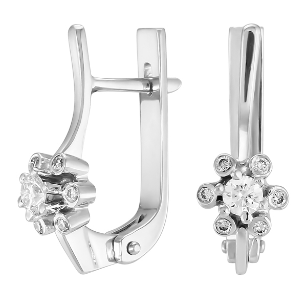 Золотые серьги с бриллиантами E1402-EE32260W