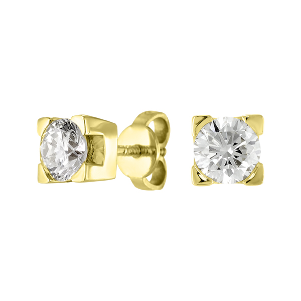 Золотые серьги с бриллиантами E116-RP301-85Y