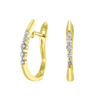 Золотые серьги с бриллиантами E13-K35099BQY