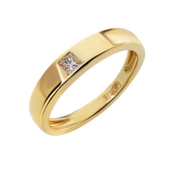  Золотое кольцо с бриллиантом r101-r46978y