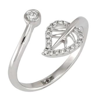 Золотое кольцо с бриллиантами R139-R20533W 
