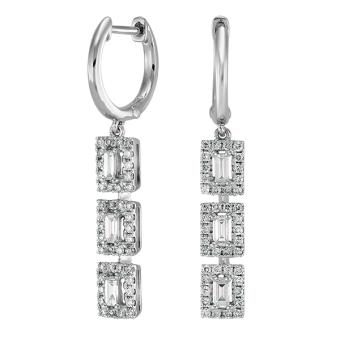 Золотые серьги с бриллиантами E101-E46754W