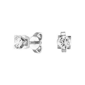 Золотые серьги с бриллиантами E116-301-40-W