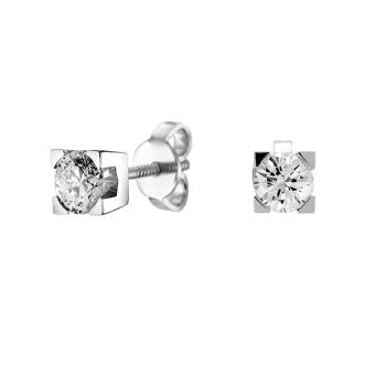 Золотые серьги с бриллиантами E116-301-50-W