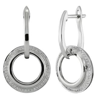 Золотые серьги с бриллиантами E101-E39018