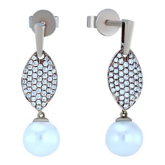 Золотые серьги с бриллиантами E101-HOE36189RPL