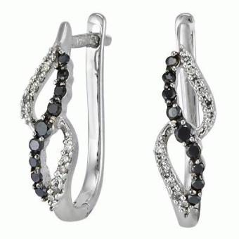 Золотые серьги с бриллиантами SUE14166L