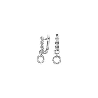 Золотые серьги с бриллиантами E101-E48845W