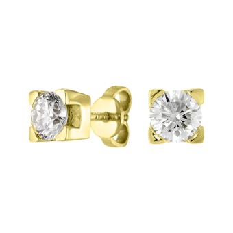 Золотые серьги с бриллиантами E116-RP301-85Y